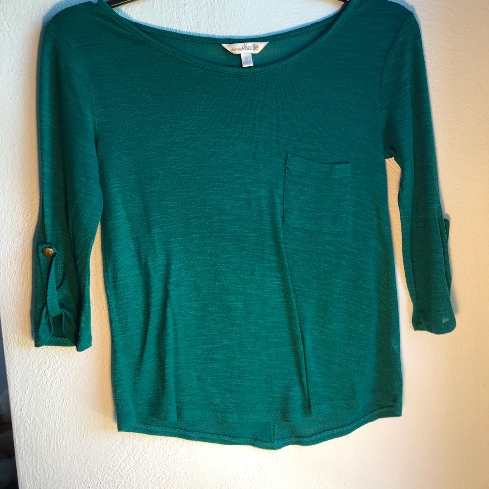 Charming Charlie Green Shirt